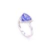 Image 8 : Beautiful Tanzanite & Diamond 14K Ring w/ Papers