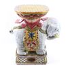Image 8 : Hand Painted Large Ceramic Elephant Plant Stands