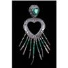 Image 2 : Navajo Q T Quoc Sterling Silver Malachite Earring