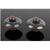 Image 2 : Blued Steel Vaquero Conchos & Headstall Buckle Set