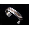 Image 3 : Navajo Sterling Silver Cuff & Gold Plated Cuff