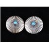 Image 2 : Navajo Sterling Silver & Turquoise Button Covers