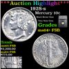 Image 1 : ***Auction Highlight*** 1928-s Mercury Dime 10c Graded ms64+ FSB By SEGS (fc)