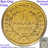 Image 9 : ***Auction Highlight*** 1849C Closed wreath TY1 Charlotte Gold Dollar $1 Graded Select au+ By USCG (