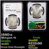 Image 1 : NGC 1880-s Morgan Dollar $1 Graded ms65 By NGC