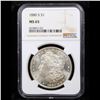 Image 2 : NGC 1880-s Morgan Dollar $1 Graded ms65 By NGC