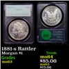 Image 1 : PCGS 1881-s Rattler Morgan Dollar $1 Graded ms63 By PCGS