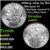 Image 1 : 1886-p vam 6a R5 Morgan Dollar $1 Grades Choice+ Unc