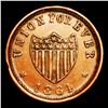 Image 3 : 1864 Princess Head Liberty F-54-342a Civil War Token 1c Grades Choice AU/BU Slider+