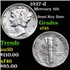 Image 1 : 1927-d Mercury Dime 10c Grades xf+