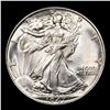 Image 2 : 1947-p Walking Liberty Half Dollar 50c Grades Choice Unc