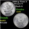 Image 1 : 1884-p Vam 2 Morgan Dollar $1 Grades Select Unc