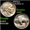 Image 1 : 1923-p Buffalo Nickel 5c Grades Choice Unc