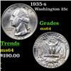 Image 1 : 1935-s Washington Quarter 25c Grades Choice Unc