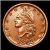 Image 2 : 1863 Liberty Cap F-1-229a Civil War Token 1c Grades Select Unc BN