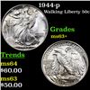 Image 1 : 1944-p Walking Liberty Half Dollar 50c Grades Select+ Unc