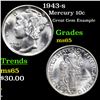 Image 1 : 1943-s Mercury Dime 10c Grades GEM Unc