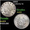 Image 1 : 1892 Liberty Nickel 5c Grades Choice Unc