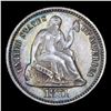 Image 2 : 1871-p Seated Liberty Half Dime 1/2 10c Grades Unc Details