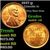Image 1 : 1927-p Lincoln Cent 1c Grades Choice+ Unc RD