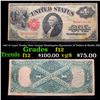 Image 1 : 1917 $1 Legal Tender Note, George Washington Signatures of Teehee & Burke, FR36 Grades f, fine