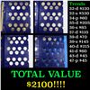 Image 1 : ***Auction Highlight*** Partial Washington Quarter Book 1932-1950 33 coins includes 32-d & 32-s (fc)