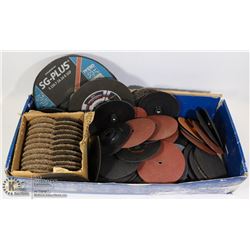 LARGE FLAT OF VARIOUS SIZE & MAKE GRINDING DISCS