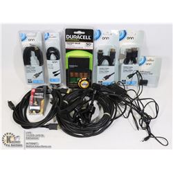 LARGE FLAT OF ELECTRICAL ITEMS, ACCESSORIES & MORE