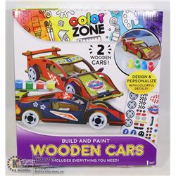 NEW COLOR ZONE BUILD AND PAINT WOODEN CARS ART