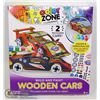Image 1 : NEW COLOR ZONE BUILD AND PAINT WOODEN CARS ART