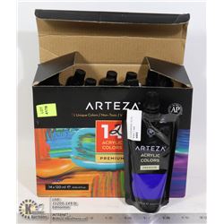 ARTEZA 12PC ACRYLIC PREMIUM PAINT TUBES (120ML EA)