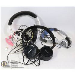 LARGE BAG OF STORAGE LOCKER FIND HEADPHONES