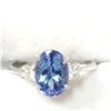 Image 1 : 10K WHITE GOLD TANZANITE(2CT) DIAMOND(0.06CT)