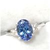 Image 2 : 10K WHITE GOLD TANZANITE(2CT) DIAMOND(0.06CT)
