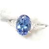 Image 3 : 10K WHITE GOLD TANZANITE(2CT) DIAMOND(0.06CT)