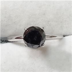 14K WHITE GOLD FANCY BLACK DIAMOND(2CT) RING