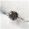 Image 3 : 14K WHITE GOLD FANCY BLACK DIAMOND(2CT) RING