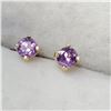Image 3 : 14K YELLOW GOLD AMETHYST  EARRINGS