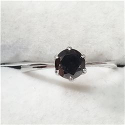 10K WHITE GOLD BLACK DIAMOND(0.8CT) TREATED
