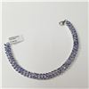 Image 1 : SILVER TANZANITE(12.2CT)  BRACELET (~LENGTH 7.5CM)