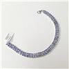 Image 2 : SILVER TANZANITE(12.2CT)  BRACELET (~LENGTH 7.5CM)
