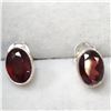 Image 1 : SILVER GARNET  EARRINGS