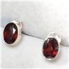 Image 3 : SILVER GARNET  EARRINGS