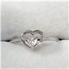 Image 1 : SILVER CUBIC ZIRCONIA  RING (~SIZE 7)