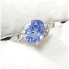 Image 2 : 10K WHITE GOLD TANZANITE(1CT) DIAMOND(0.06CT)