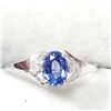 Image 1 : 10K WHITE GOLD SAPP(0.85CT) DIAMOND(0.04CT)
