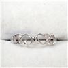 Image 1 : SILVER HEART SHAPED  RING (~SIZE 6)