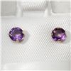 Image 1 : 14K YELLOW GOLD AMETHYST(0.8CT)  EARRINGS