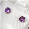 Image 3 : 14K YELLOW GOLD AMETHYST(0.8CT)  EARRINGS