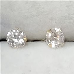 14K YELLOW GOLD CUBIC ZIRCONIA  EARRINGS